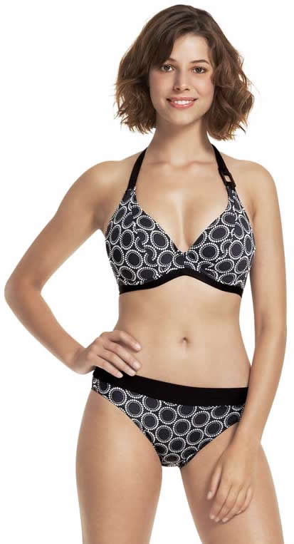 Fantasie Rhodes Halterneck Bikini Bra Black-White